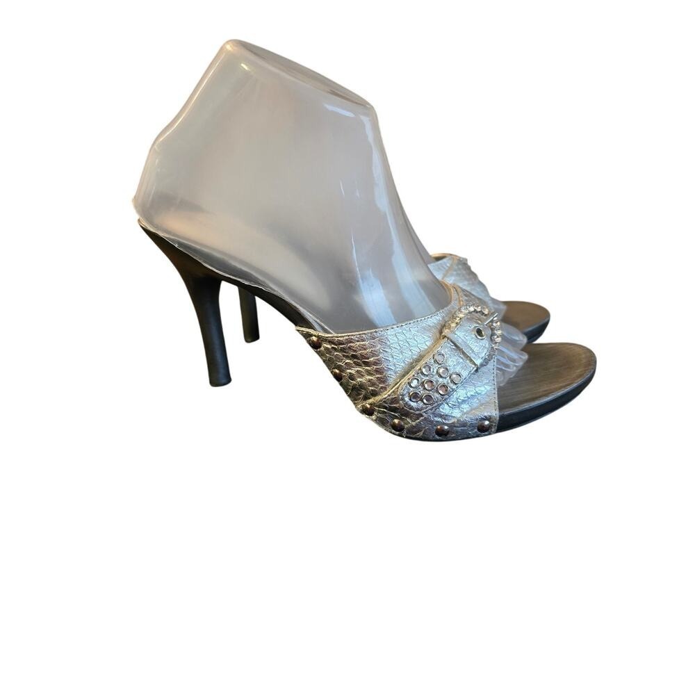 Ballistic Silver Heeled Sandals Sz 10 - Picture 4 of 8